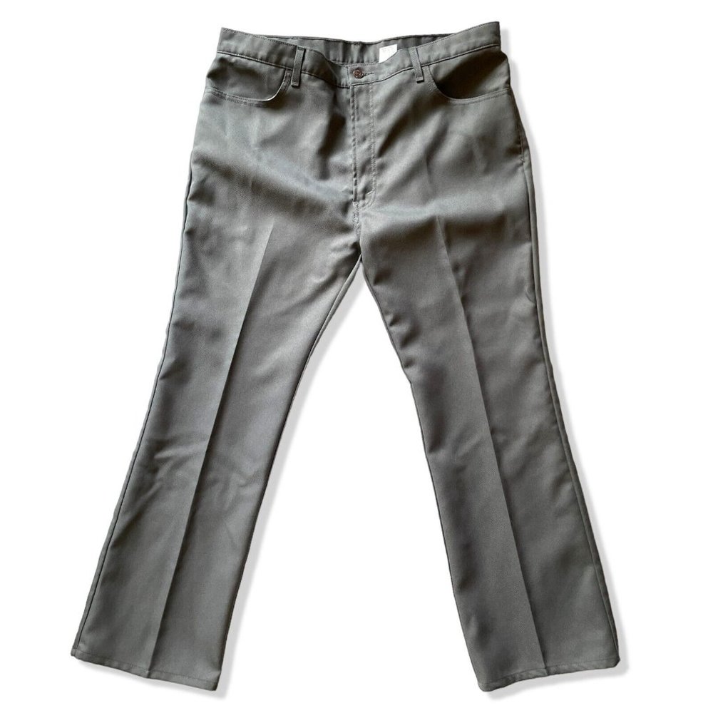 Levis 517 Jeans Mens Size 42 x 32 Gray Bootcut Black Tab Stretch Creased Vintage